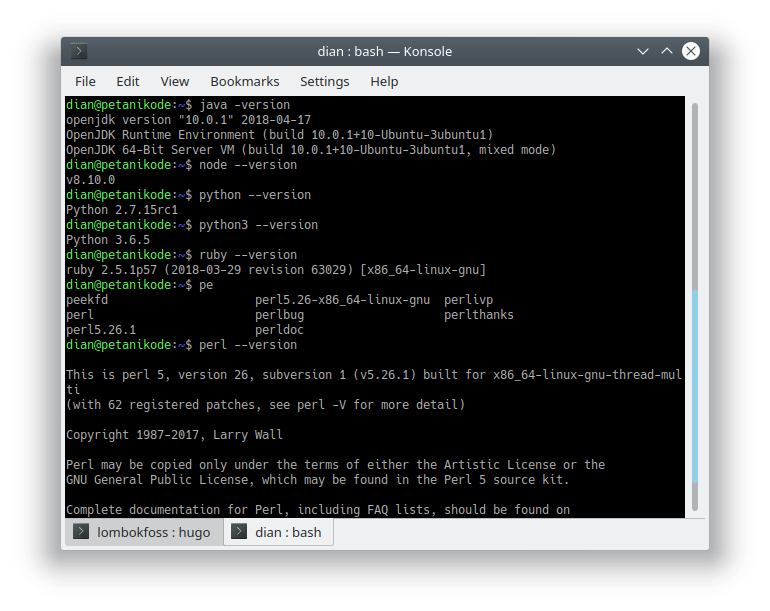 Aplikasi CLI pada Kubuntu