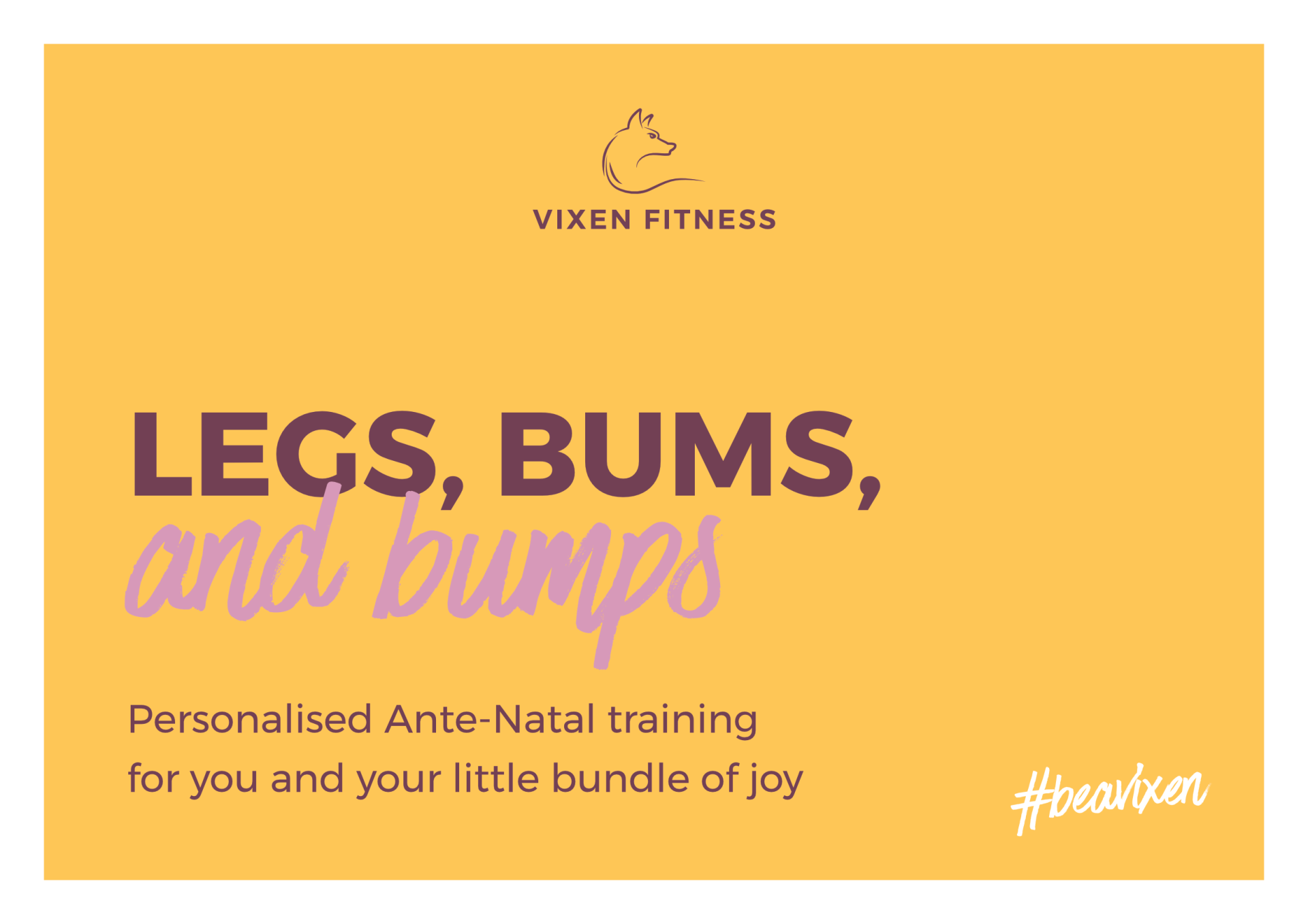 The front of a flyer for ante-natal training services