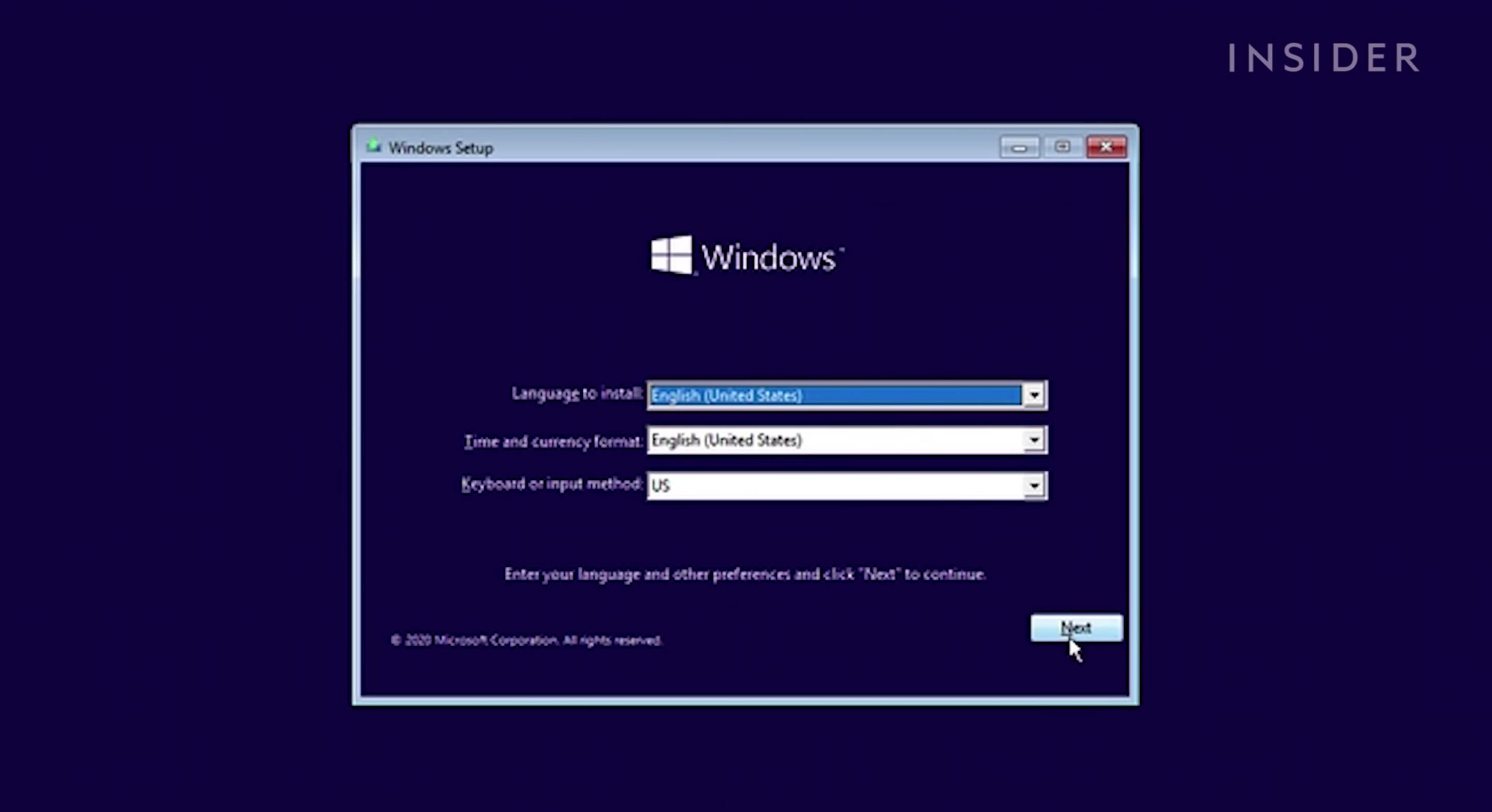 Once your BIOS is prepared, the Windows 10 installer should load from the USB drive