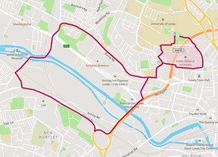 Armley Circuit run route map card image