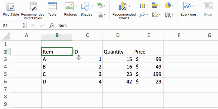 how to transfer the data into an excel table