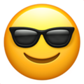 Smiling face with sunglasses emoji