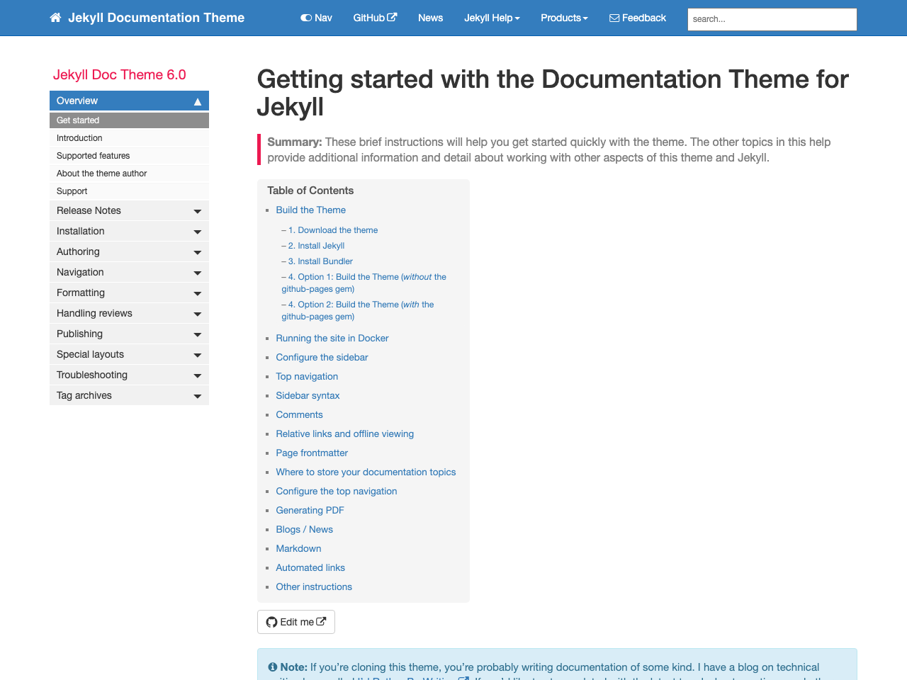 Documentation Theme for Jekyll screenshot