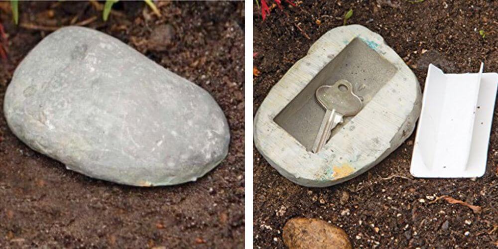 A key hidden in a rock