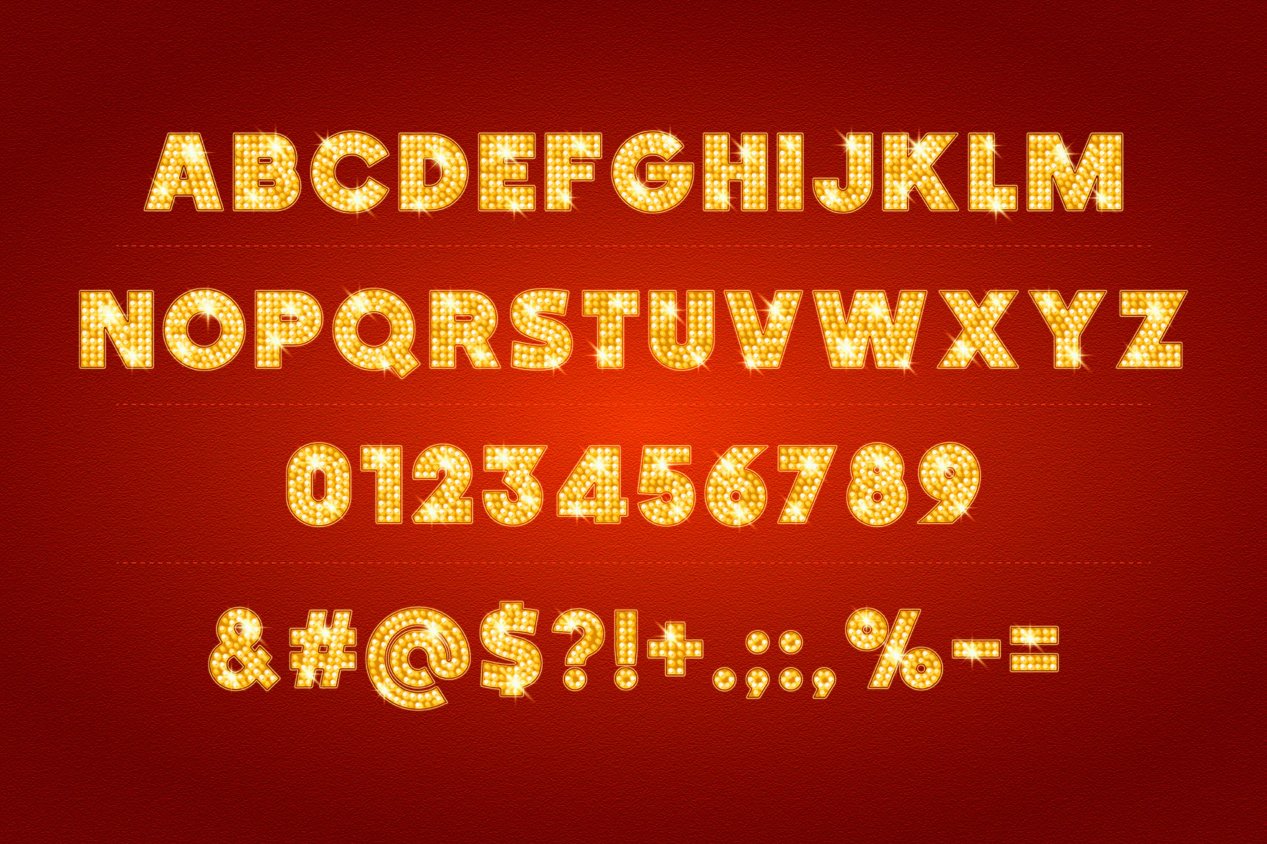 Shiny Gold Lamp Alphabet images/promo_2_typefaces.jpg