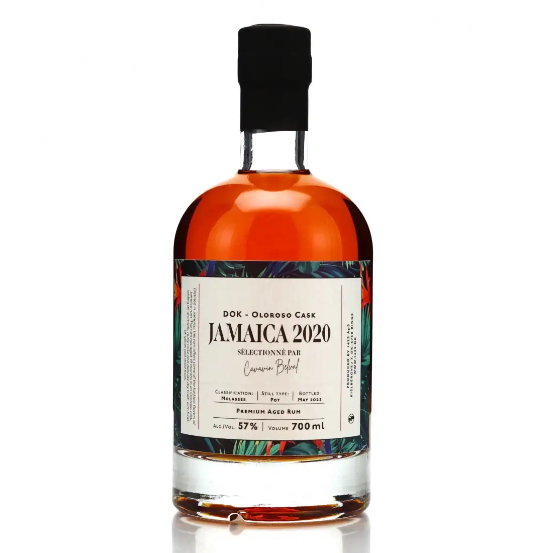 Image of the front of the bottle of the rum Jamaica 2020 DOK - Oloroso Cask (Cavavin Belval) DOK