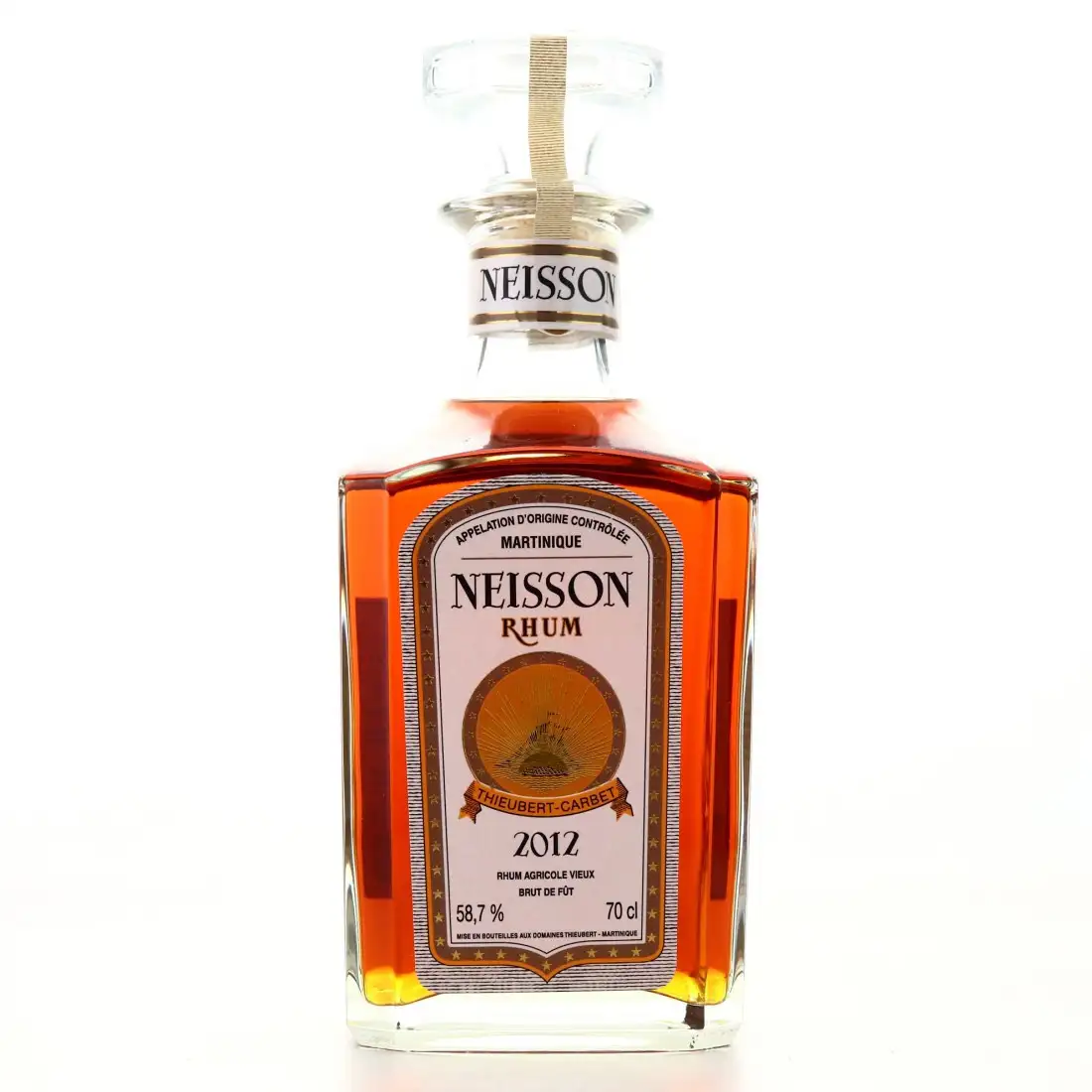 Image of the front of the bottle of the rum 2012