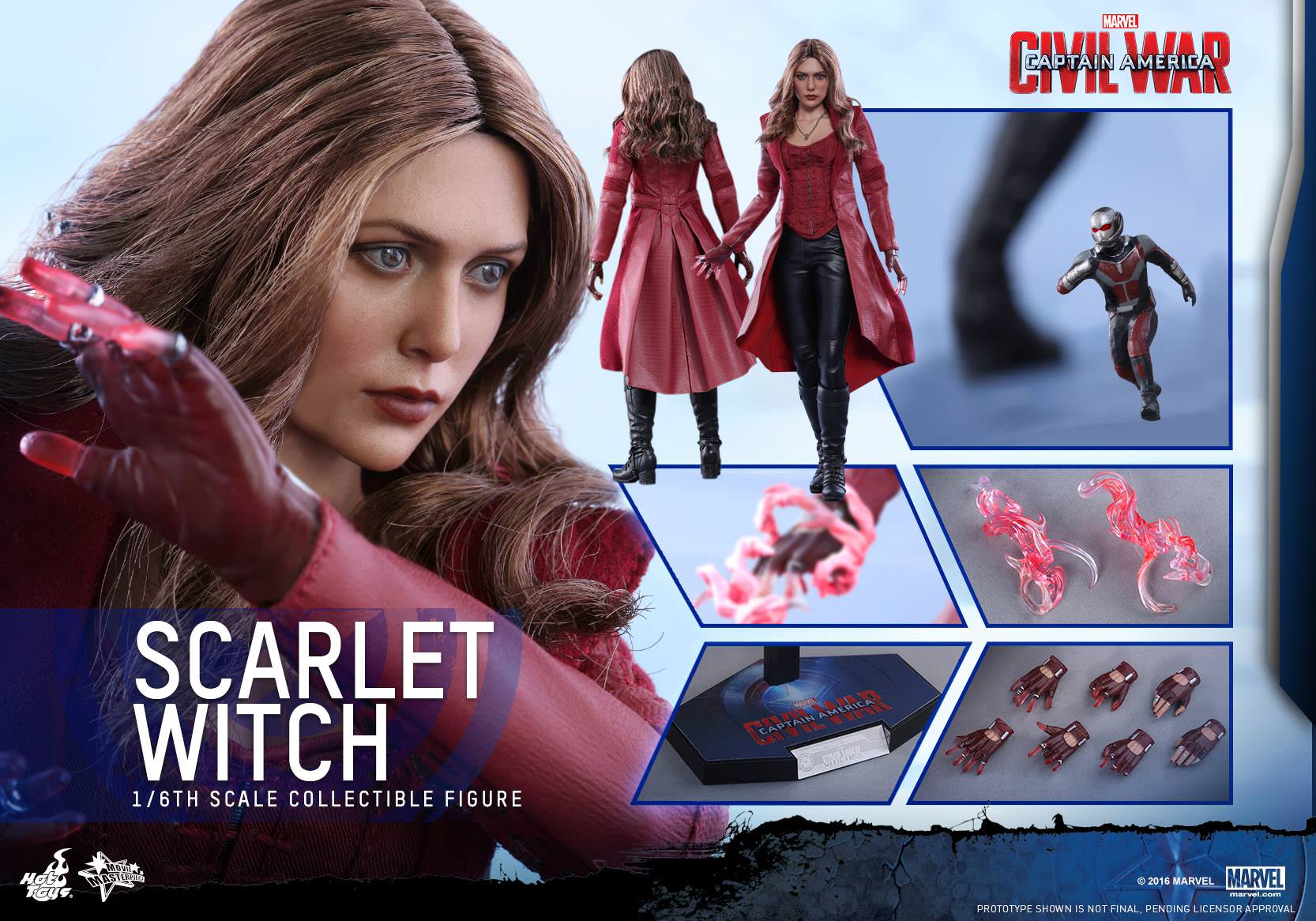 Hot Toys Captain America: Civil War MMS370 Scarlet Witch 1/6th Scale Collectible Figure Hot Toys Captain America: Civil War MMS370 Scarlet Witch 1/6th Scale Collectible Figure