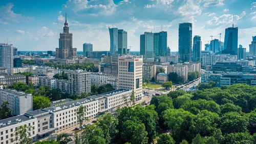 Zdjęcie panoramy Warszawy