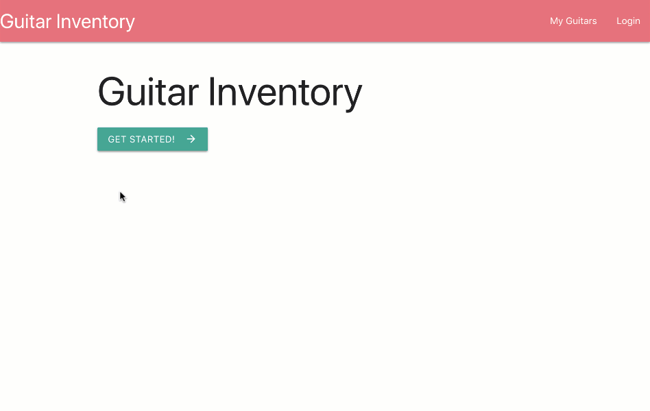 Guitar Inventory Demo