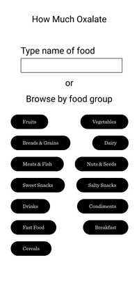 How Much Oxalate mobile website wireframe