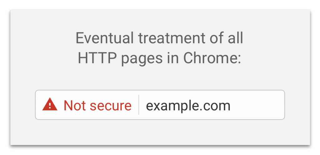 Chrome will label all plain HTTP pages as Not secure