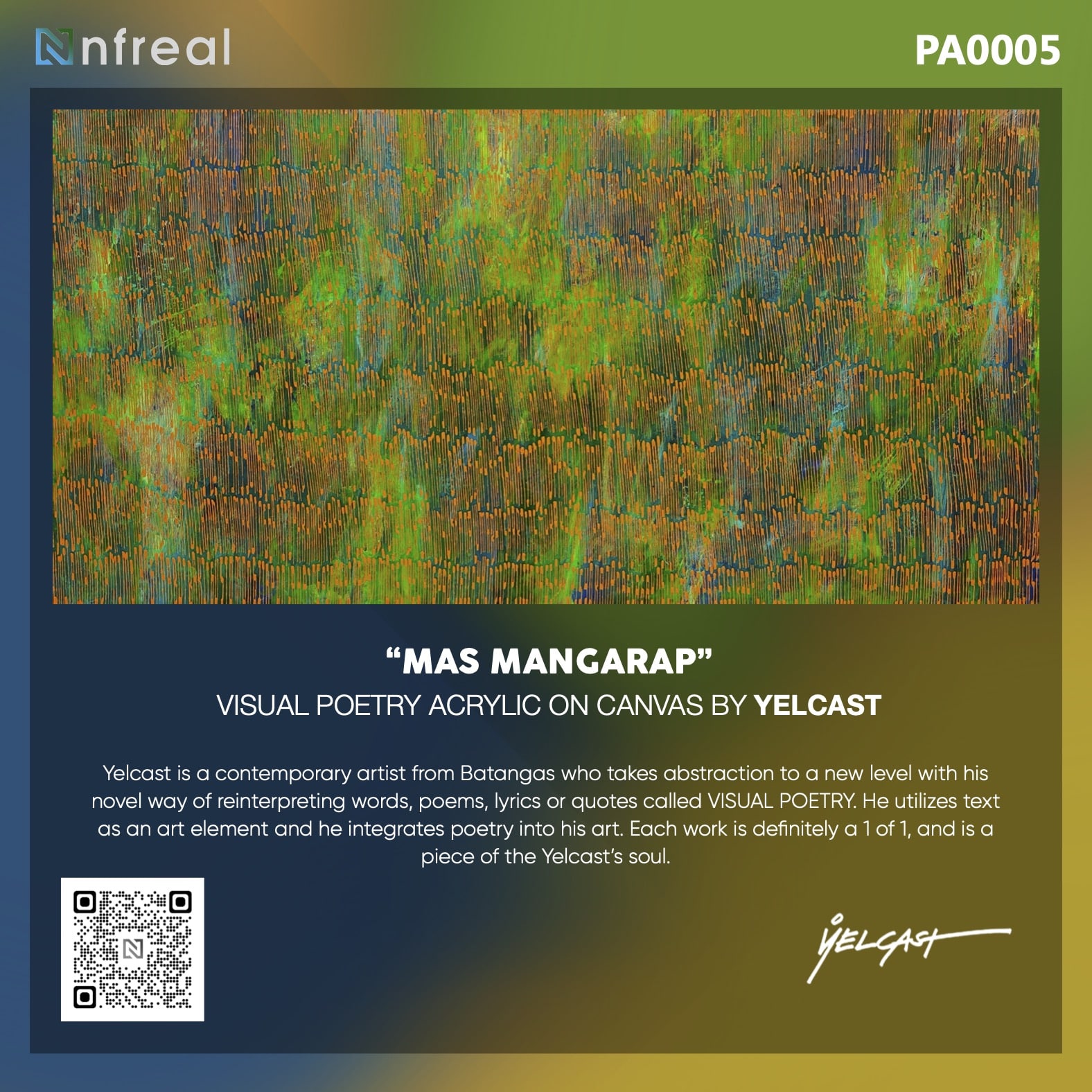 Photo of Mas Mangarap Visual Poetry Acrylic on Canvas by Yelcast