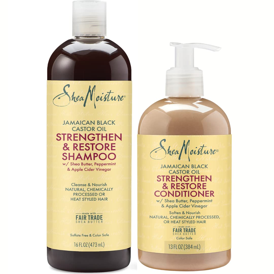 Shea Moisture Jamaican Black Castor Oil Strengthen & Restore Shampoo and Conditioner