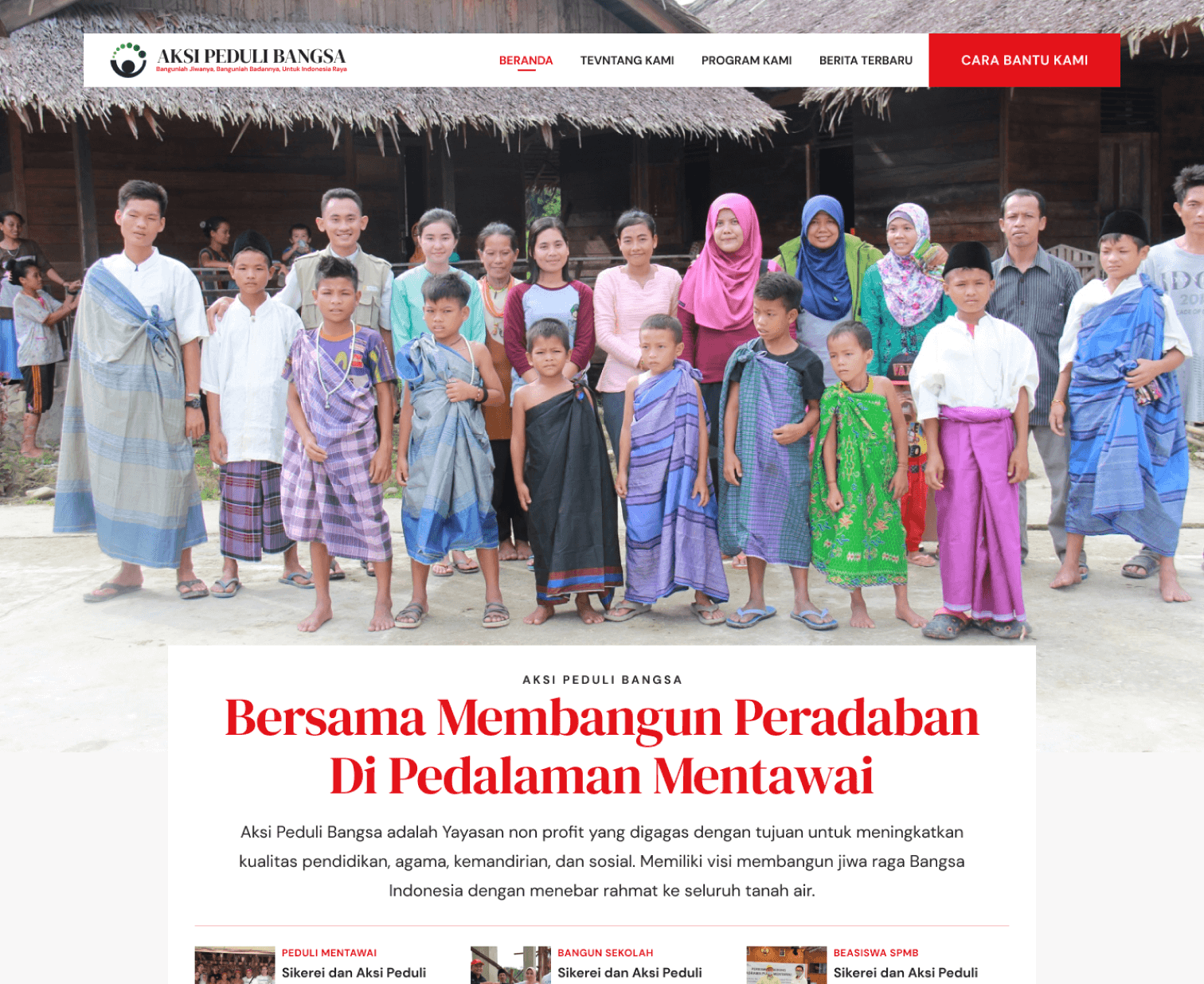 screenshoot of aksipedulibangsa website