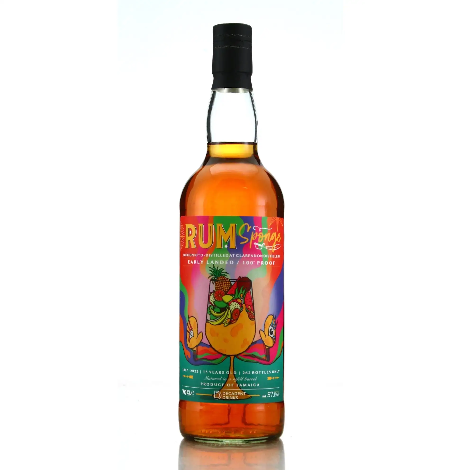 Image of the front of the bottle of the rum Rum Sponge No. 13