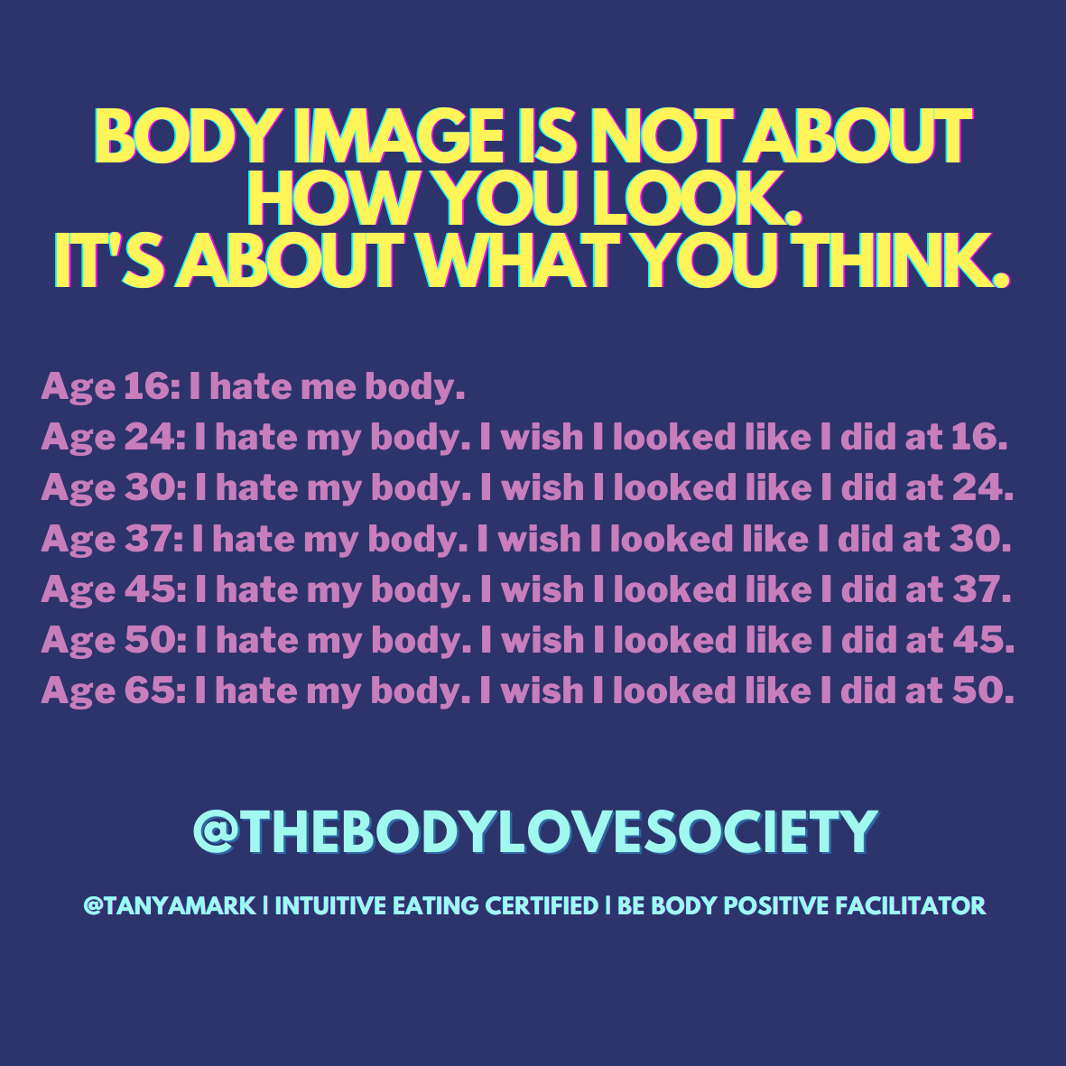 Body hate at all ages
