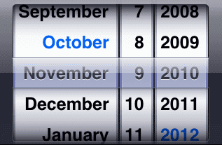 Nowhere outside of iOS do you interact with a calendar like this