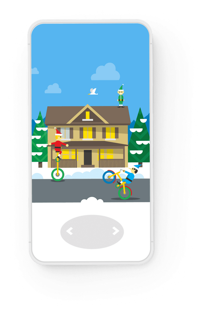 Google Santa Tracker on a phone