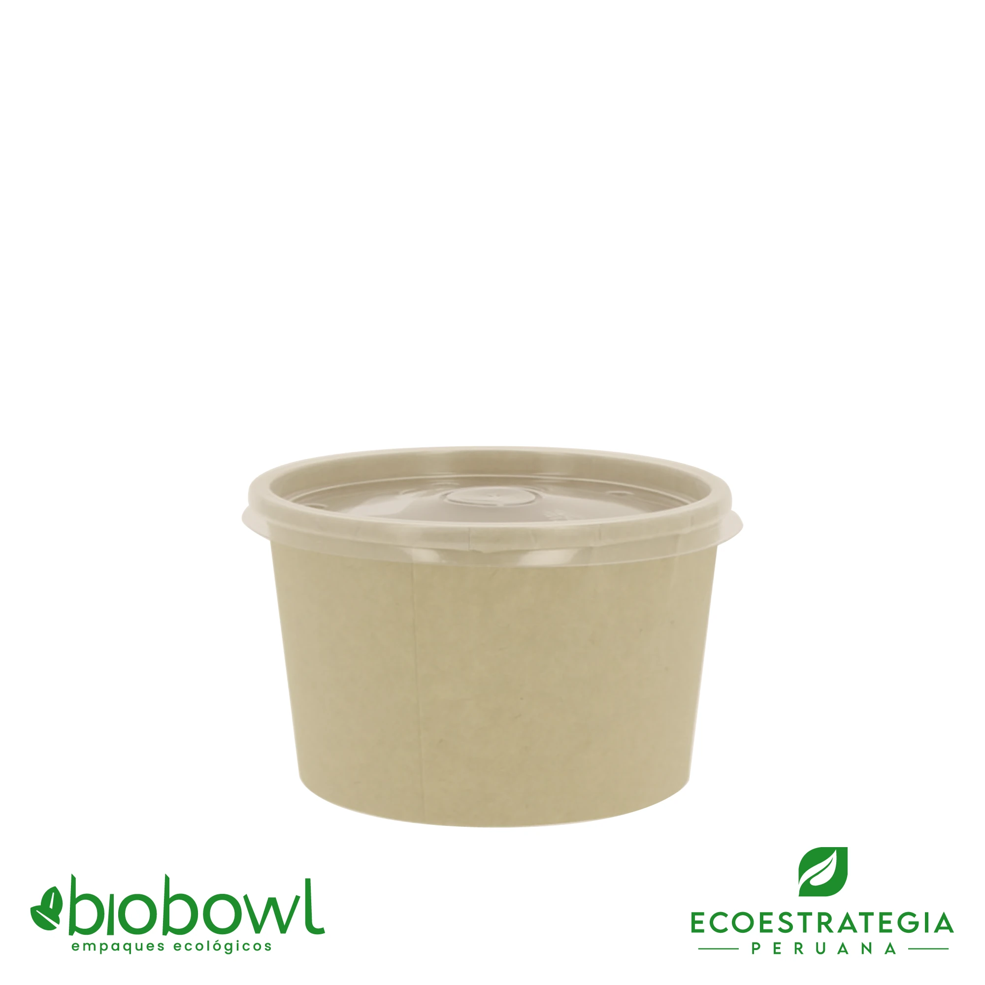 Este envase biodegradable es un bowl 8oz hecho de bambú. Envases descartables con gramaje ideal, cotiza tus vasos para helados, táper para sopa, bowls sopero