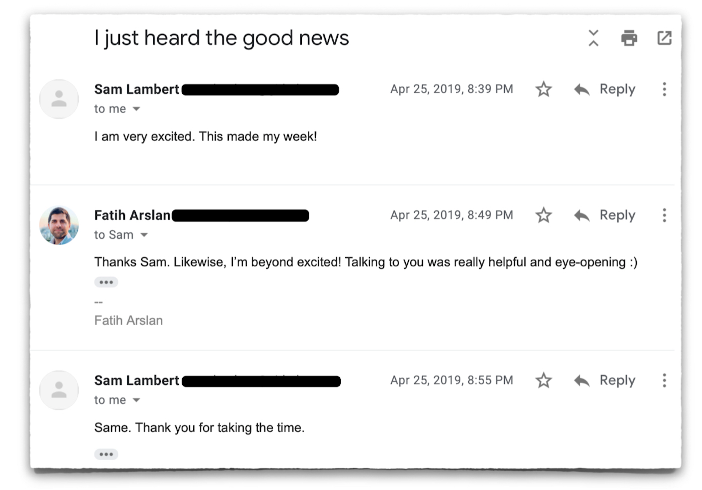 After accepting the offer for GitHub (early 2019)