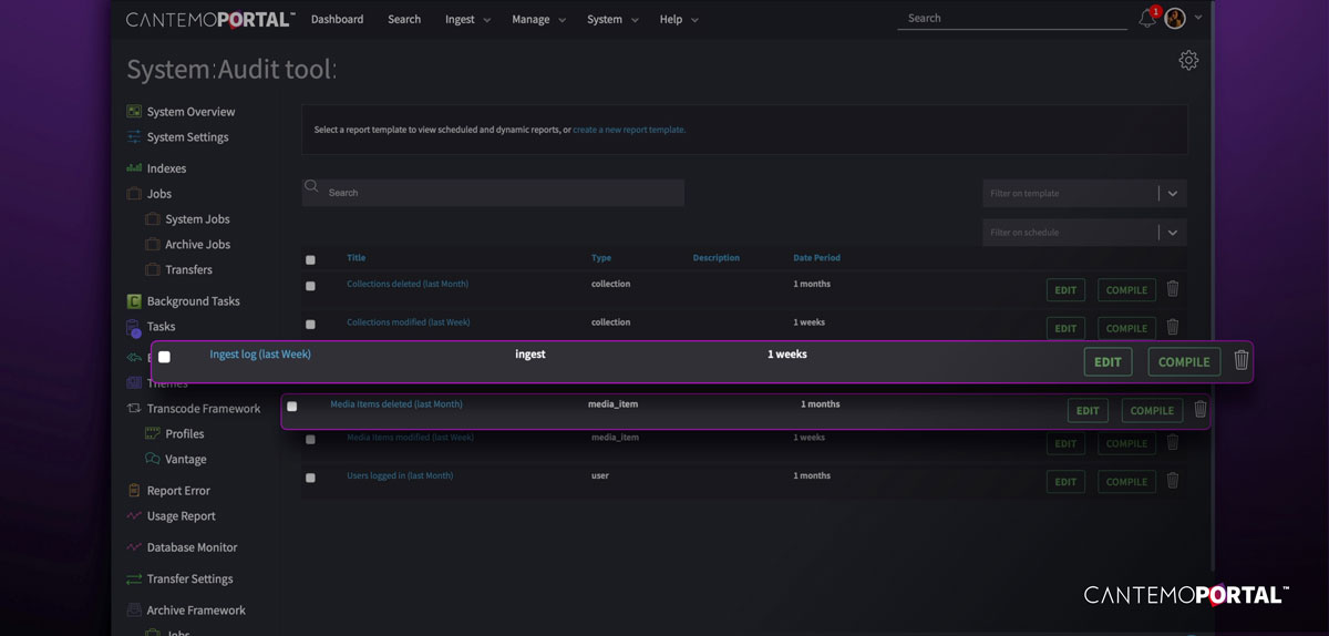 The revised audit tool in Cantemo Portal 5.0