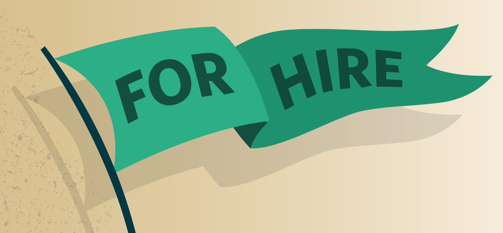 An illustration of a &quot;for hire&quot; flag