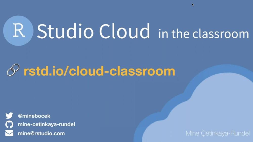 RStudio Cloud in the Classroom