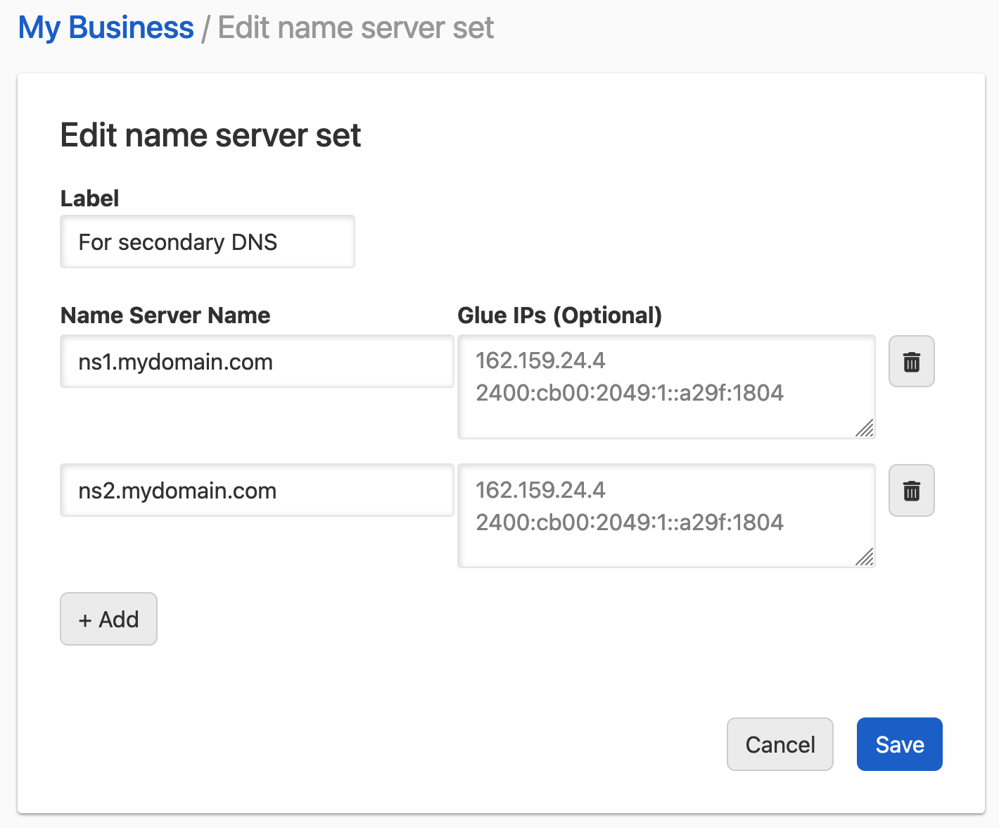 Name Server Sets - DNSimple Help