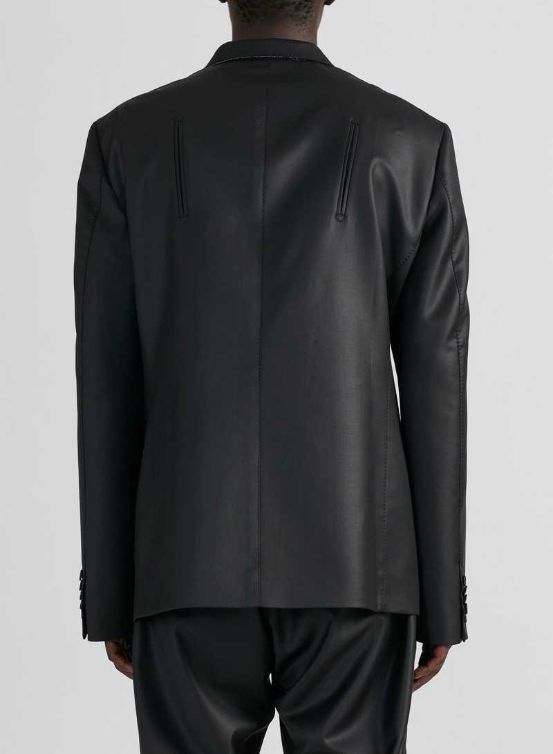 Perin Soft Tailoring Wool Black, back view II. GmbH AW22 collection.