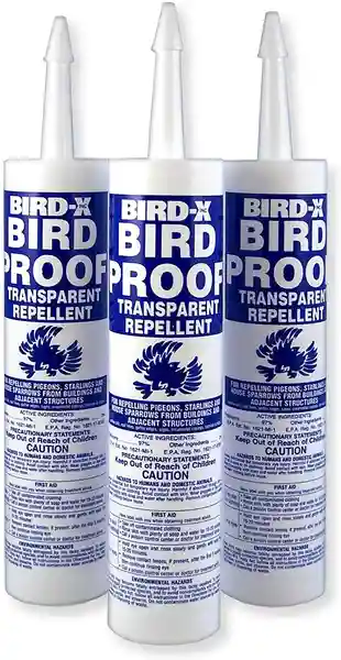 Bird-X Bird-Proof Gel Bird Repellent, Trial Kit of 3 Tubes