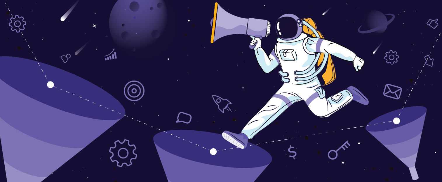 illustration of the blog post: The Galactic Fed Guide to Top of Funnel Marketing