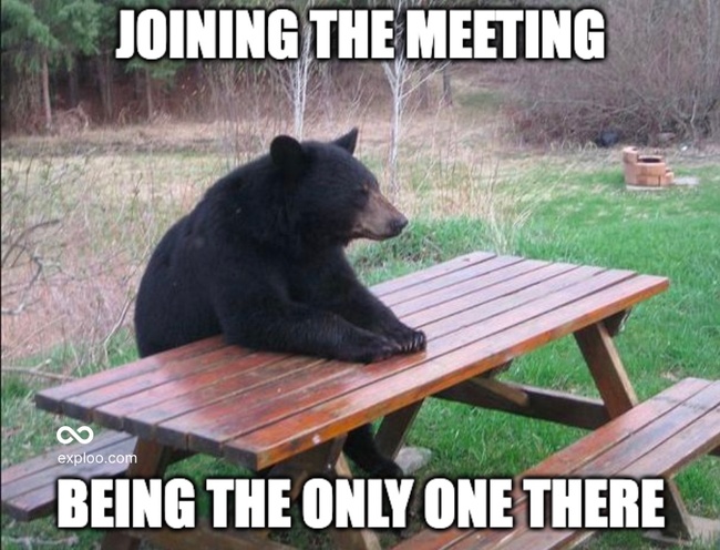 When you are the first to join a meeting