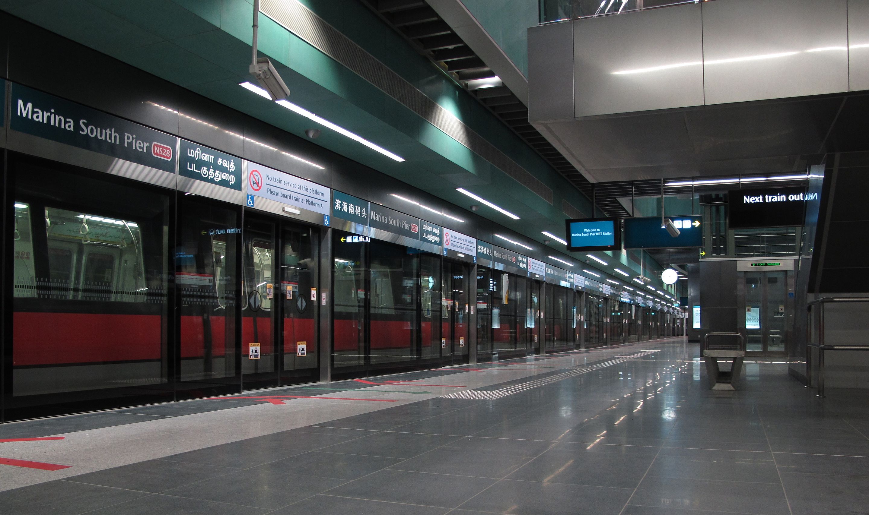NS28 Marina South Pier MRT Station Singapore MRT North South Red line