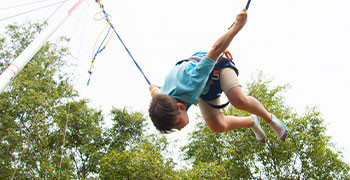 Bungee trampoline at Potters Resort