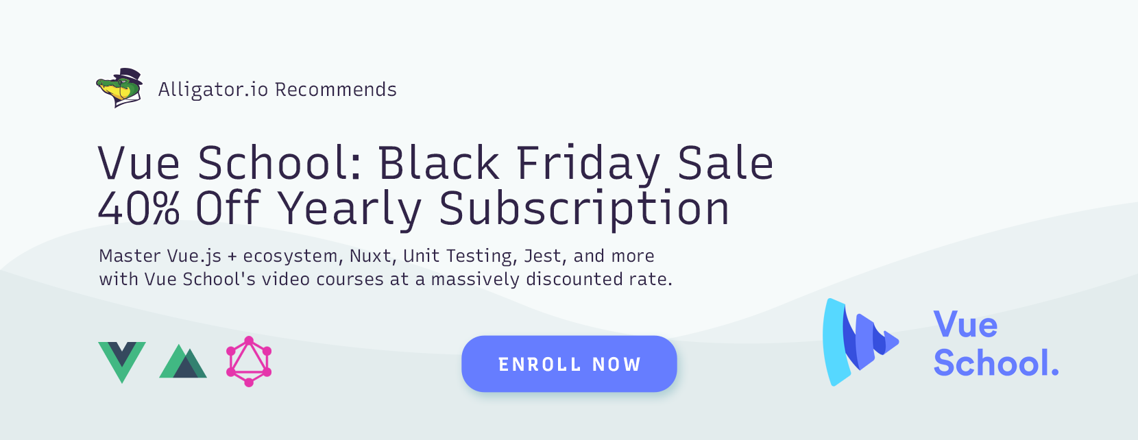 Recommended: Vue School subscription, Black Friday sale