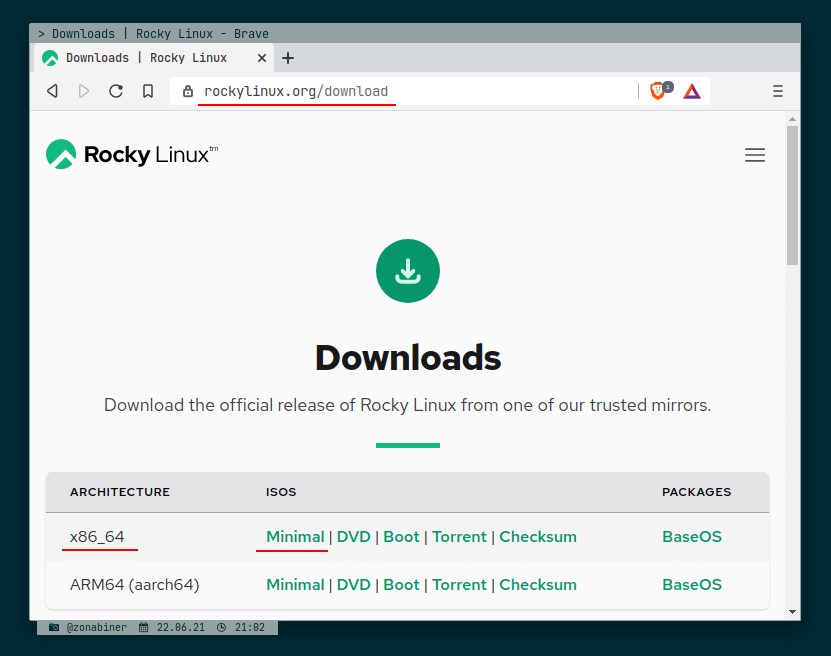 rocky linux iso download