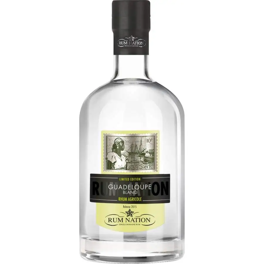 Image of the front of the bottle of the rum Guadeloupe Blanc 2015