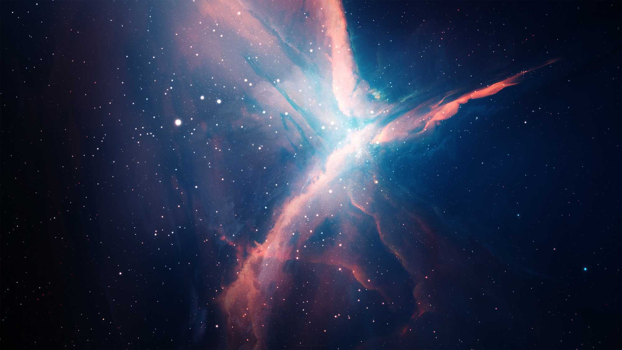 Colourful nebula