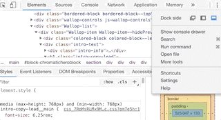 An animation showing how to customize the appearance of the Chrome browser’s DevTools.