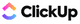 Logo för system ClickUp