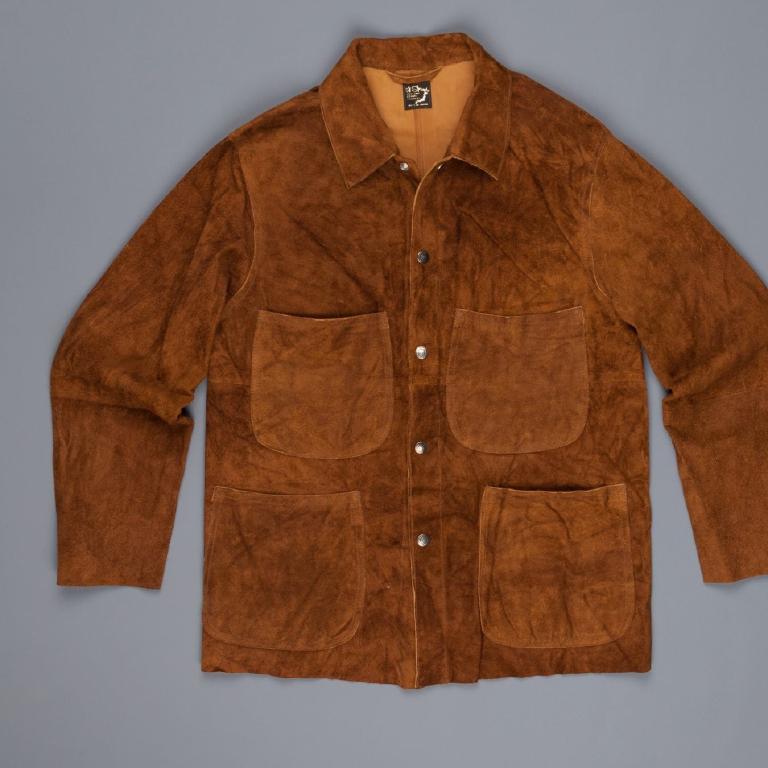 Suede utility jacket