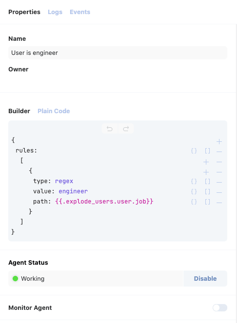 Agent properties
