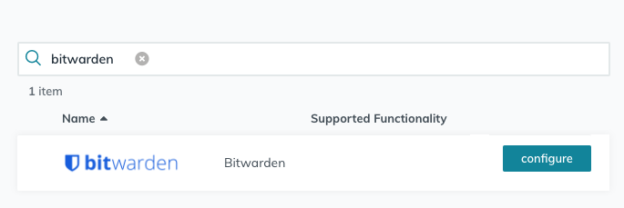 Configure Bitwarden