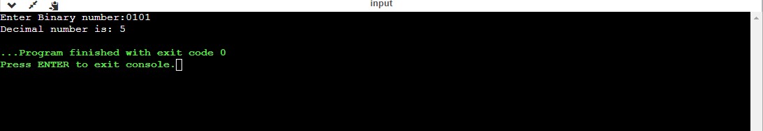 Convert a Binary to Decimal in C | Delft Stack