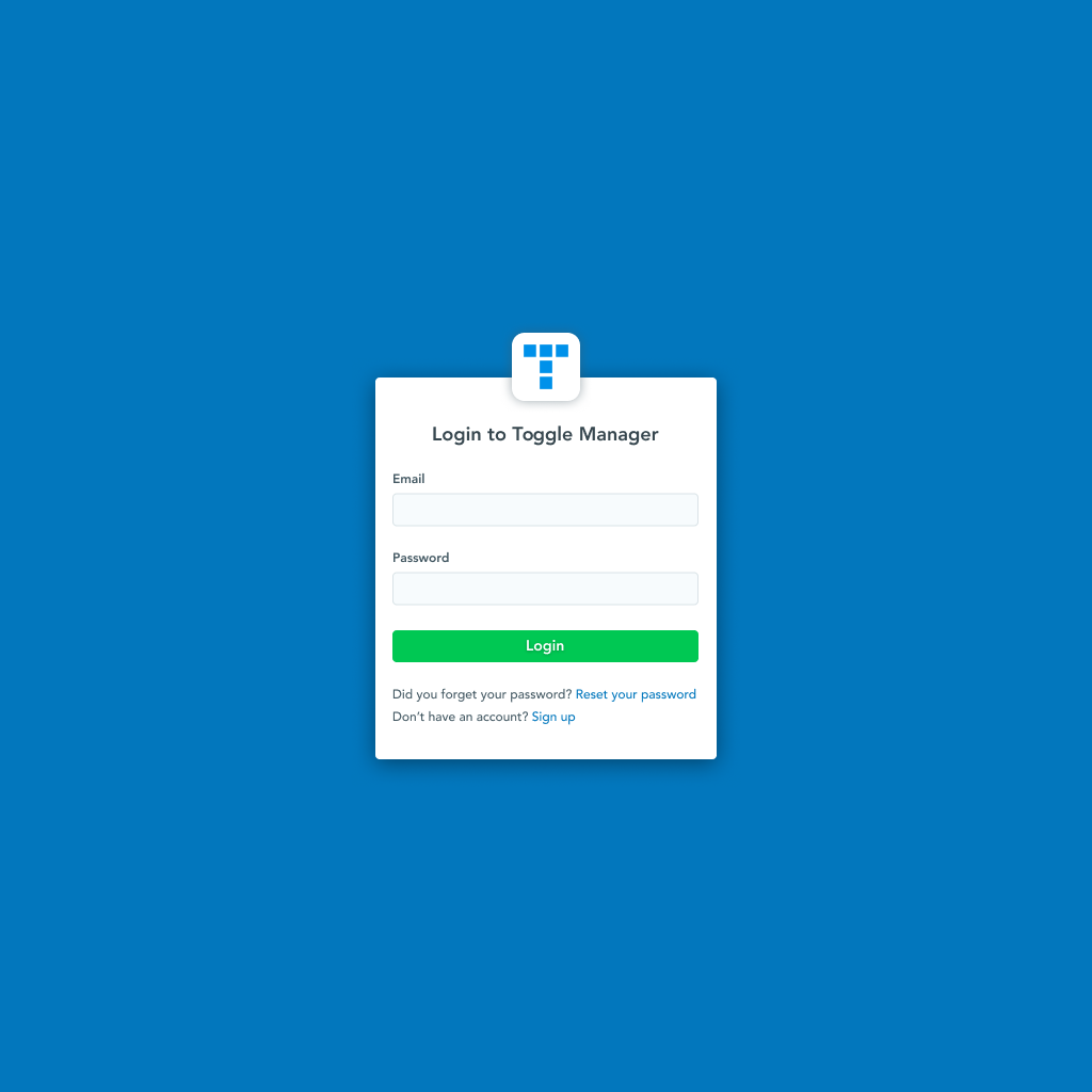 Toggle Login