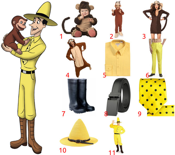 Curious George Costume for Cosplay & Halloween