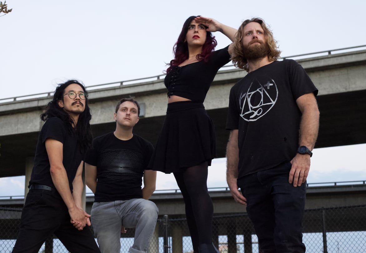 Taleen Kali and her band in the studio.