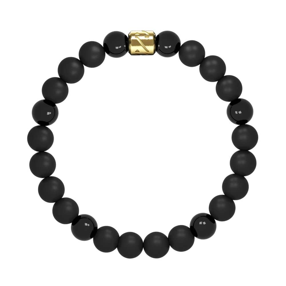 Hidden Hills Bracelet | Black Onyx Bracelet With Gold Detail | JAXXON