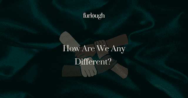 Hands joined together with text &quot;How Are We Any Different&quot;?